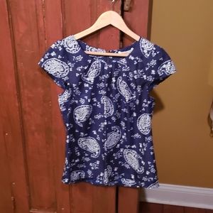 Sunny Girl blue white blouse
